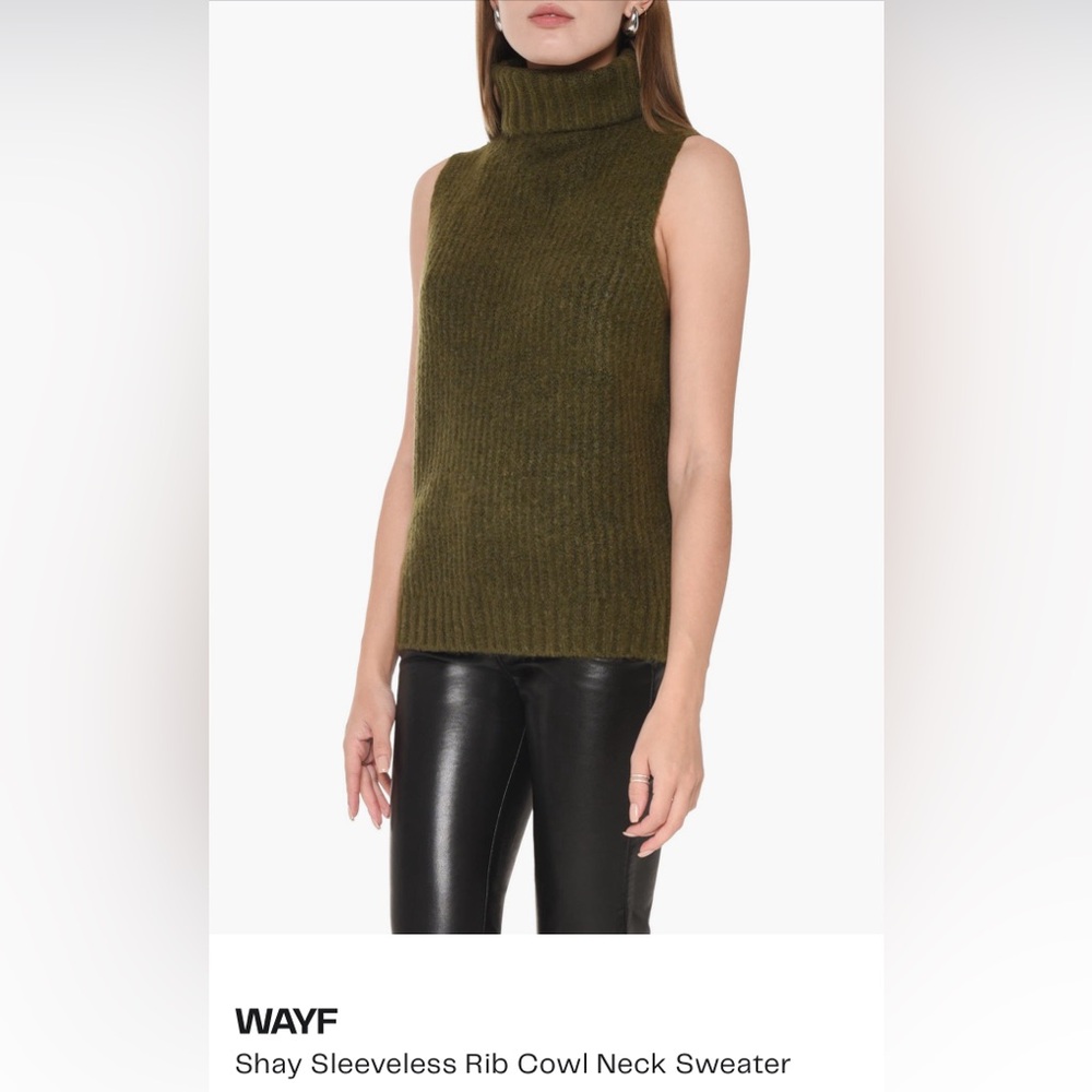NWT WAYF Shay sleeveless sweater